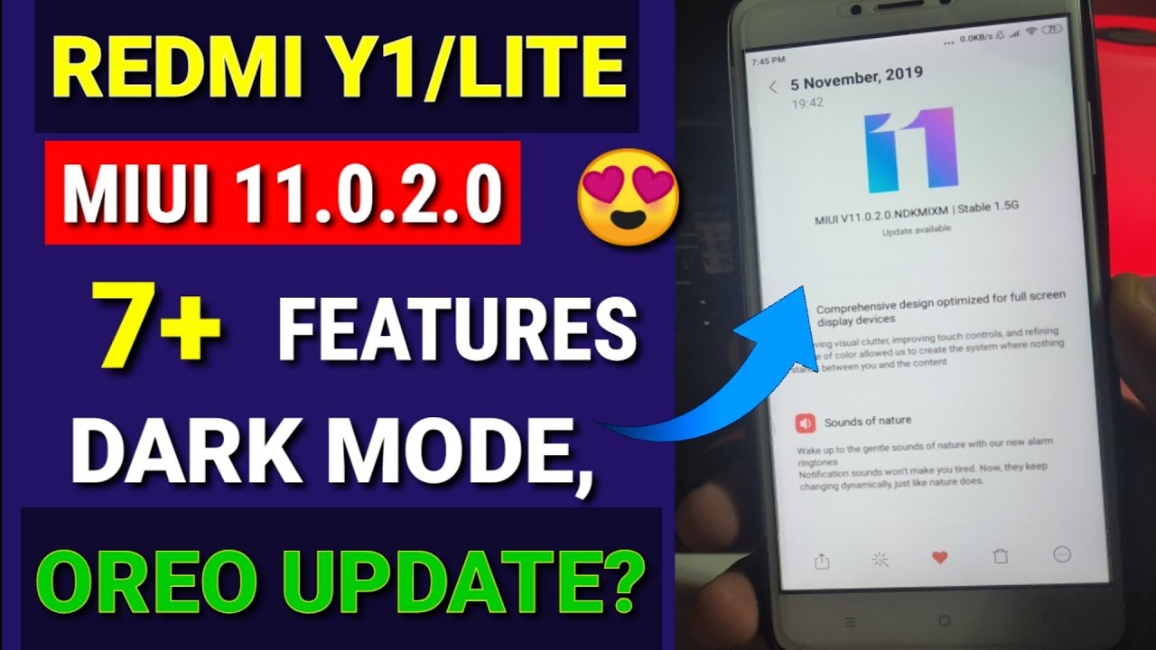 Redmi Y1 & Y1 lite Miui 11.0.2.0 New update | new features, dark mode, Portrait, Oreo Redmi Y1 ?