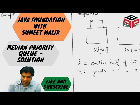 Median Priority Queue - Solution | Hashmap and Heap | Data Structure and Algorithms in JAVA