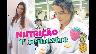 PRIMEIRO SEMESTRE DE NUTRIÇÃO - NOTAS/ MATÉRIAS / VALOR