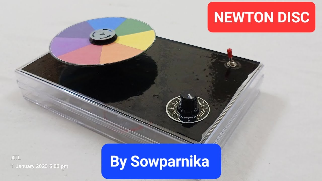 How to make speed controllable newton disc for your school project ...