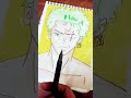 how to draw Zoro from one piece drawing anime video