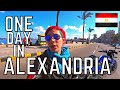 One day in alexandria  4k alexandria egypt walking tour on motorbike     