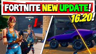 Fortnite Update: Everything NEW in v16.20! Upgradable Cars, NPC Boss Sparkplug & MECH GONE FOREVER?!