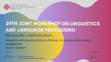 29th Joint Workshop on Linguistics and Language Processing - Talk by Okgi Kim