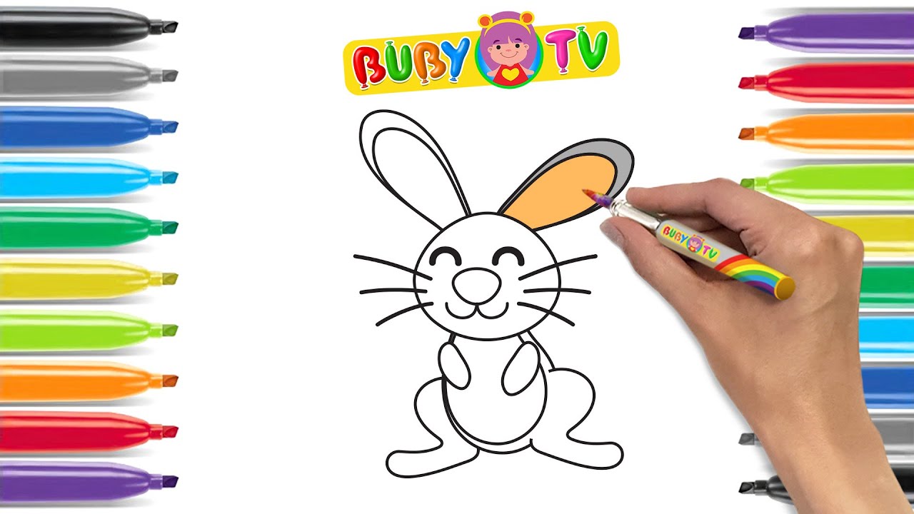 videoperbambini #disegniperbambini Impara a disegnare un coniglietto 🙂✏️  Disegni di animali 