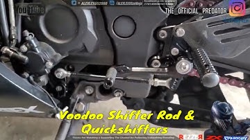 #zx14r Voodoo Rear seat shifter install Plus #dynojet  Quick shifter and #healtech  QS side by side