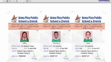Exporting School Identity or Visiting Cards as a PDF File for Printing in CorelDraw