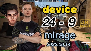 【CS:GO POV 】device（38-10） (MIRAGE) @ FACEIT  2022.06.14
