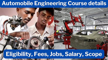 Automobile Engineering Course details | Eligibility | Fees | Jobs in Tamil