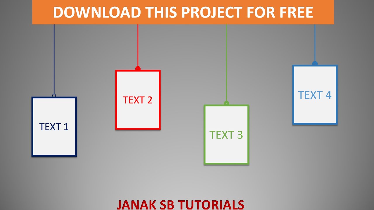 Animated Hanging Text Slide Design In POWERPOINT Presentation  [2020]