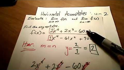 Calc I- Horizontal & Vertical Asymptotes with Limits @ Infinity - poyser