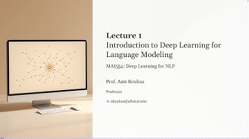 [MAI554 -  Lecture 1] Introduction to Deep Learning for Language Modeling