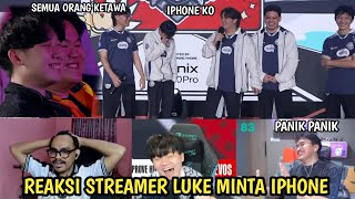 LUKE BLUNDERS DURING INTERVIEW! STREAMER LUKE'S REACTION TO ASKING WILLY SALIM FOR AN IPHONE