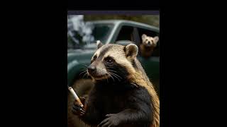 Learn to drive with Ricky The Honey Badger #funny #viralvideo #foryou #Honeybadger #funniestvideo