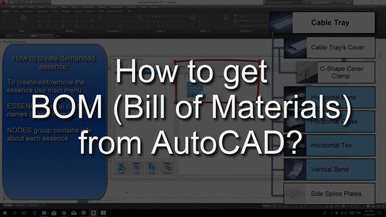 BOM Assigner & Exporter (Autocad plugin)