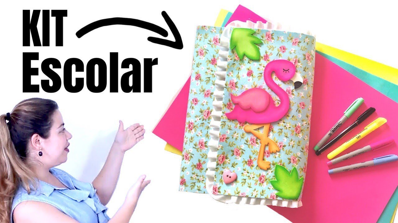 DIY - Kit de Material Escolar em EVA - Especial Volta ás aulas - YouTube