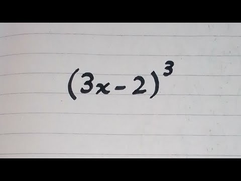 Expansion of (3x-2)³ || a minus b whole cube || (a-b)³=a³-3a²b+3ab²-b³ ||Algebraic Identity - youtube