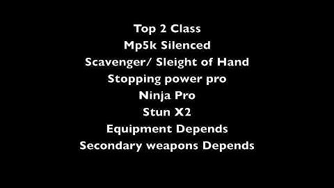 Modern warfare 2 top 5 classes