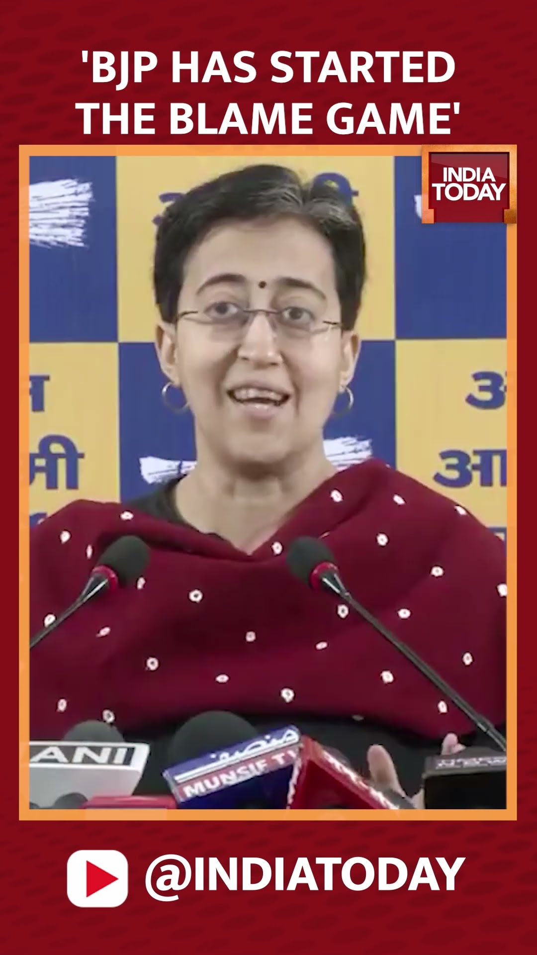 Delhi's Caretaker CM Atishi Accuses BJP Of Blaming Her For Powercuts In Delhi | #shorts #atishi
