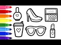 How to draw shoes and glasses for children 🛼👗 Cómo dibujar zapatos y gafas para niños