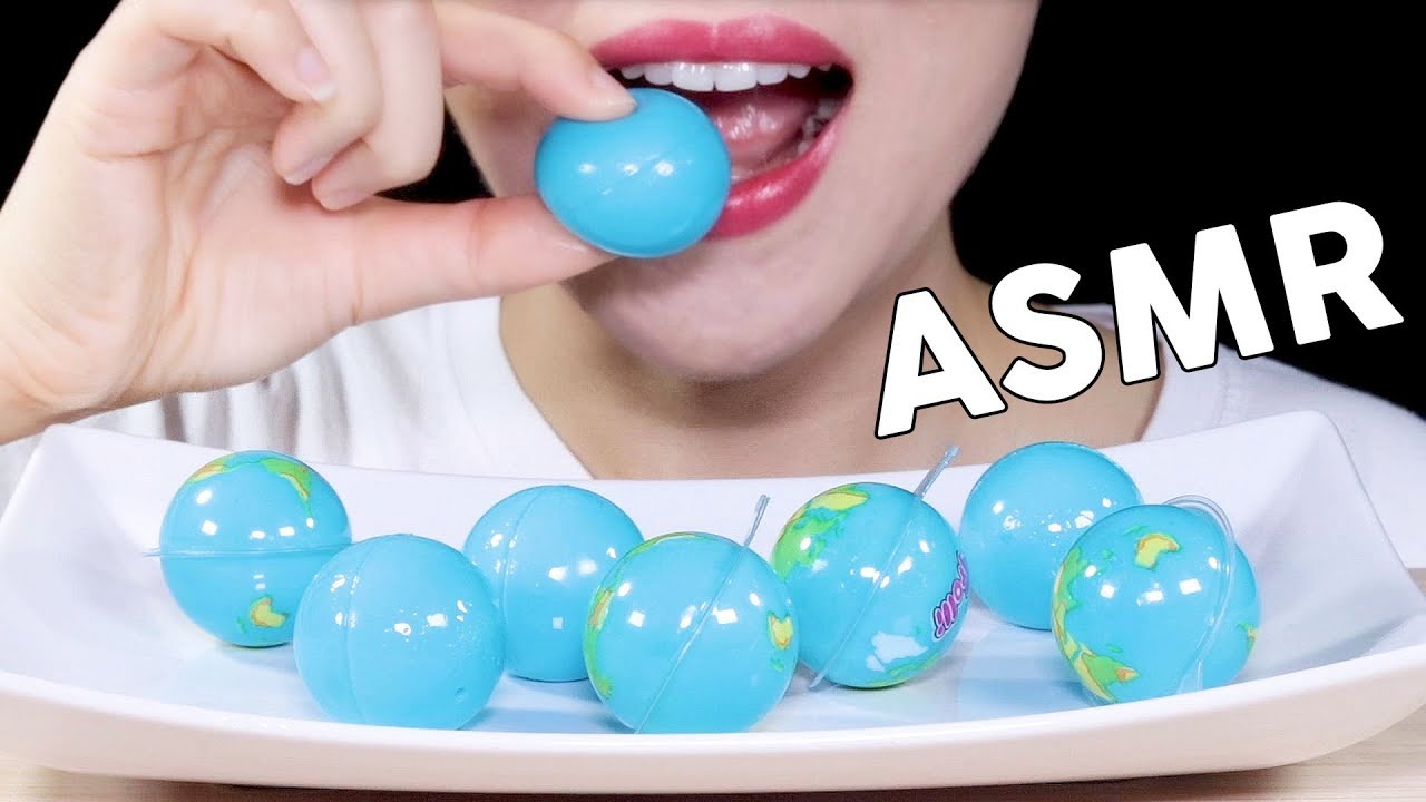 ASMR GUMMY CANDY 지구젤리 먹방🌎 MINEE EATS YouTube