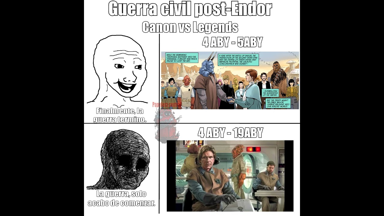 Guerra civil post-Endor (Canon vs Legends)