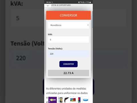 calculadora kva pra Ampere