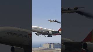Burning Engine Flies Directly Over an A380