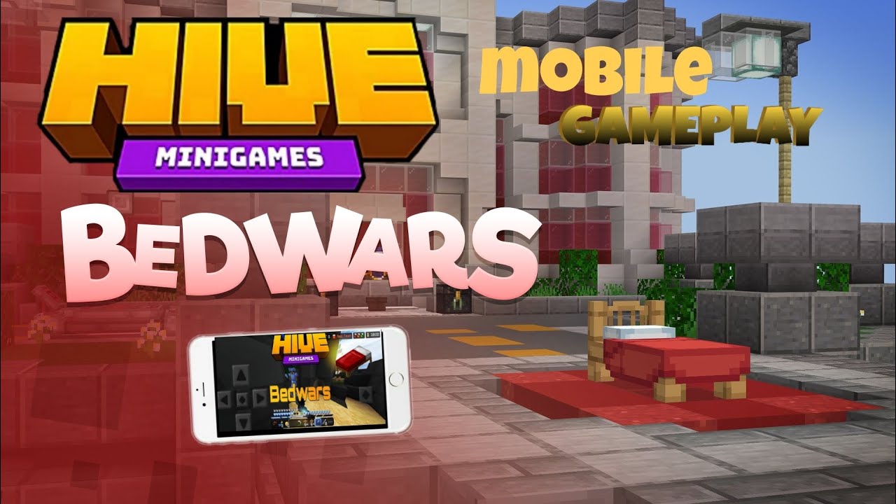 Hive bedwars mobile gameplay| Dpad Minecraft PvP Hive bedwars 🔥 - YouTube