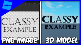 How To Turn A PNG Image to 3D Object? (Roblox Studio Tutorial)