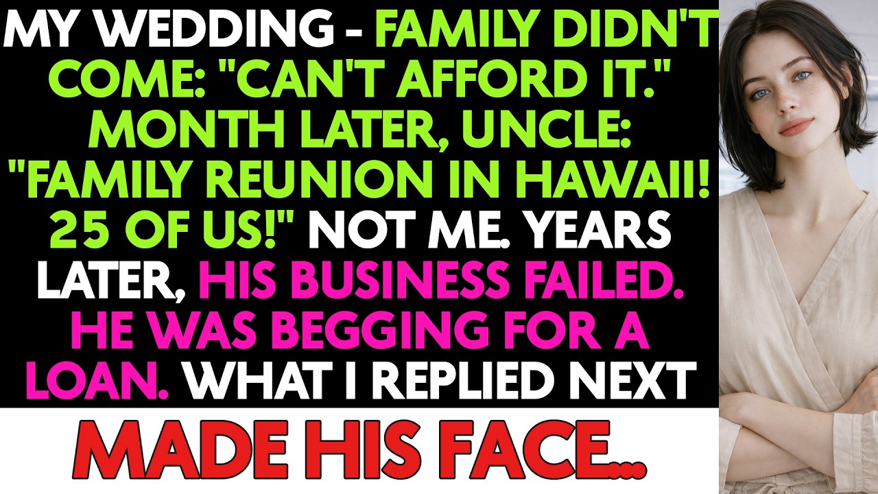 My Family Skipped My Wedding For Hawaii, Then Asked Me For $15K—I Said One Thing...
