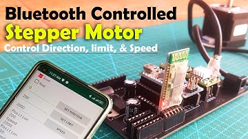 Control Position and Speed of Stepper Motor using Android Bluetooth App, A4988 Driver, & Arduino