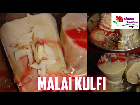 Homemade Malai Kulfi Recipe By Sister Creation Vlog | Ice Cream Recipe