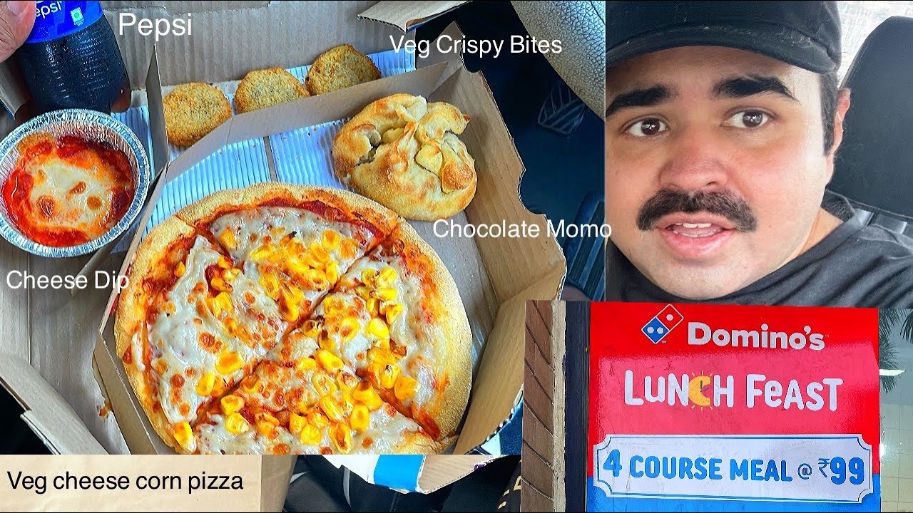 Domino s Pizza 4 Course Meal For 99 Rs Only Veg Cheese Corn Pizza domino-s-pizza-4-course-meal-for-99-rs-only-veg-cheese-corn-pizza
