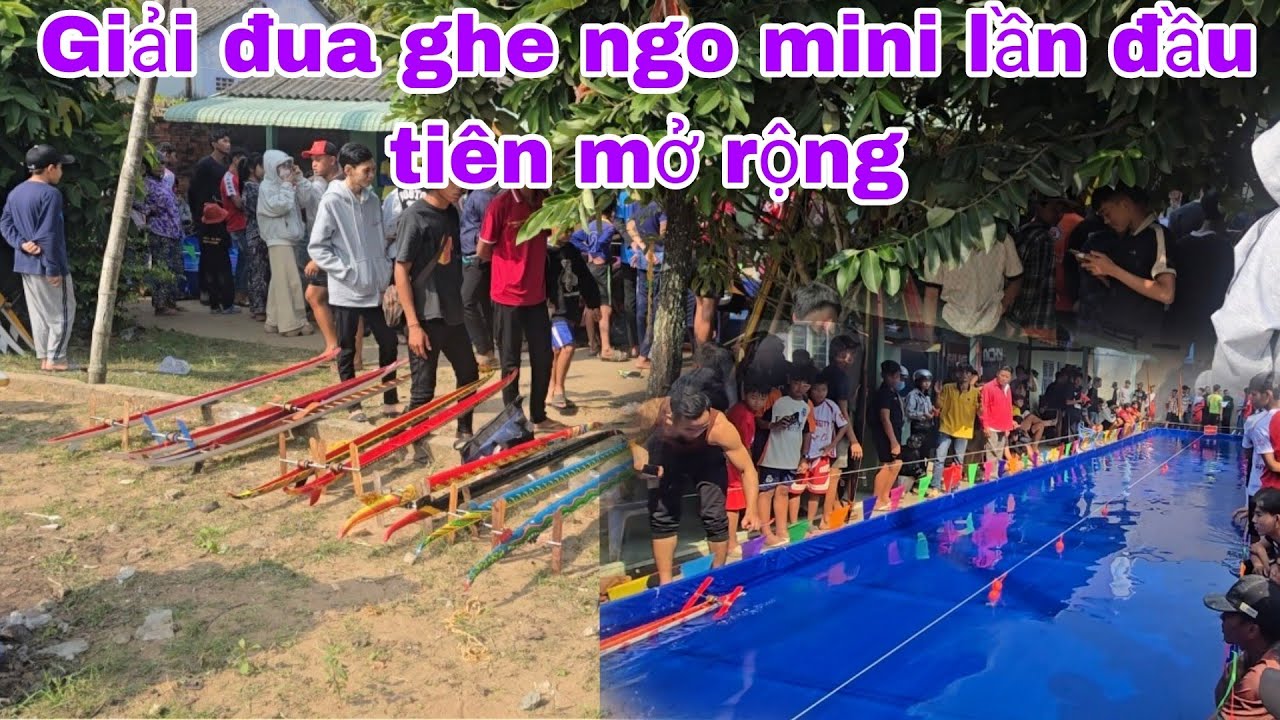 Giải đua ghe ngo mi ni lần thứ nhất tại xóm chùa dơi 2026 quá đông ghe