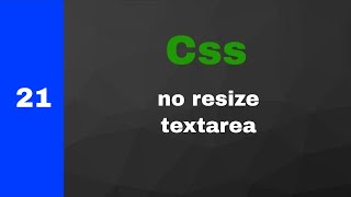 #21 textarea no resize CSS Frontend Take it easy #shorts