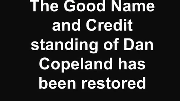 Dan Copeland is Good Now