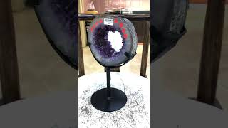 Natural raw amethyst mirror #crystal #crystals #naturalamethyst