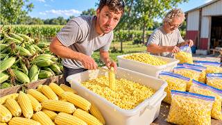 Freezing 10 Gallons Of Sweet Corn For Our Wedding