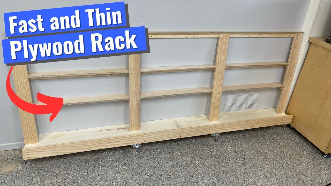 Space Saving Plywood Rack // Workshop Organization 