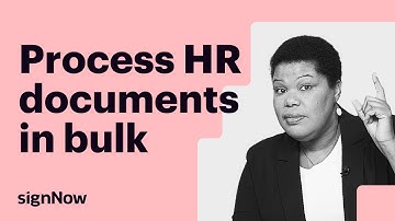 How to Bulk Send HR Documents for Signing with signNow?