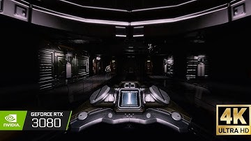 [4K] Doom 3 RTX 3080 | Absolute HD Mod + ReShade — Monorail Mission Gameplay