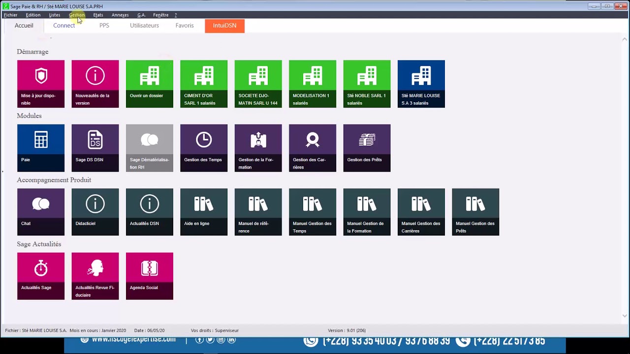 # 11 SAGE PAIE: SAUVEGARDE, CLÔTURE & OUVERTURE DU MOIS