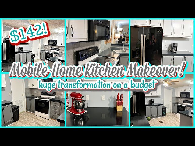 Kitchen makeover on a budget, Less than $100 mobile home kitchen makeover