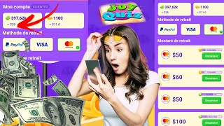 افضل تطبيق الربح من الانترنت 2024 joy Quiz : مجانا من الهاتف اربح: 28 $ دولار في اليوم screenshot 1