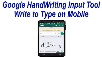 Google HandWriting Input Tool ! write to Type in English or any other Language on Mobile