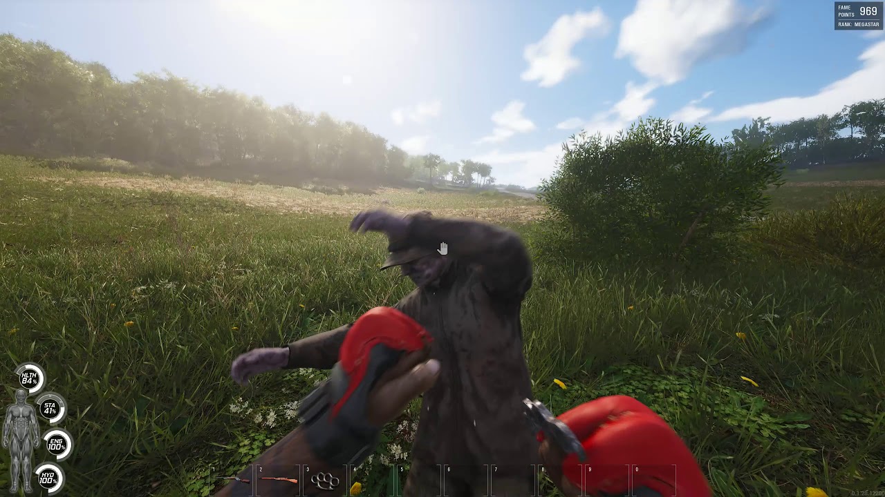 Throwing, and boxing with brass knuckles, in SCUM.