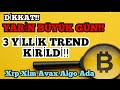 YARIN BUYUK GUN 3 YILLIK TREND KIRILDI MAJOR COINLER GELIYOR..#xrp #avax #xlm #ada #algo