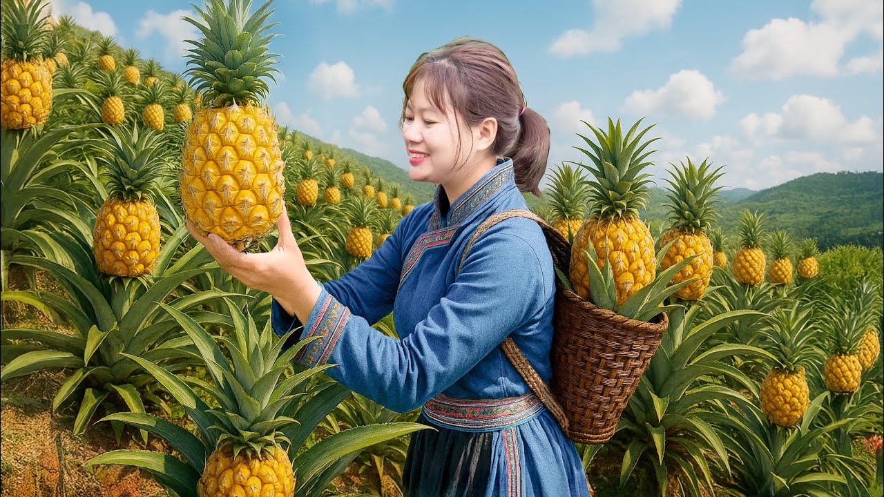 Amazing | Woman Harvest Lots of Ripe Pineapple On Mountain To Sell | Farm Care | Luyến Harvest Life