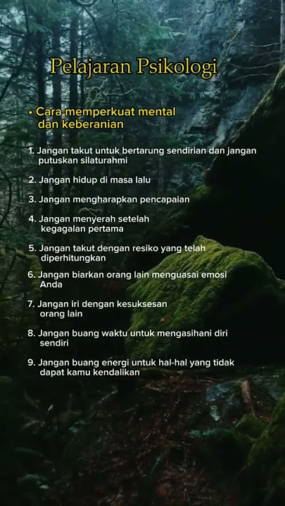 Download lagu pelajaran psikologi bagaimana cara memperkuat mental dan keberanian